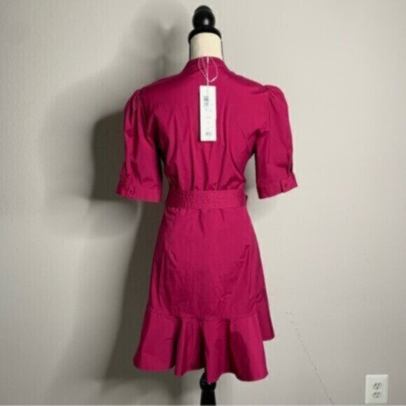 NWT Veronica Beard Molly Cotton-Blend Belted Mini Dress - Picture 9 of 14